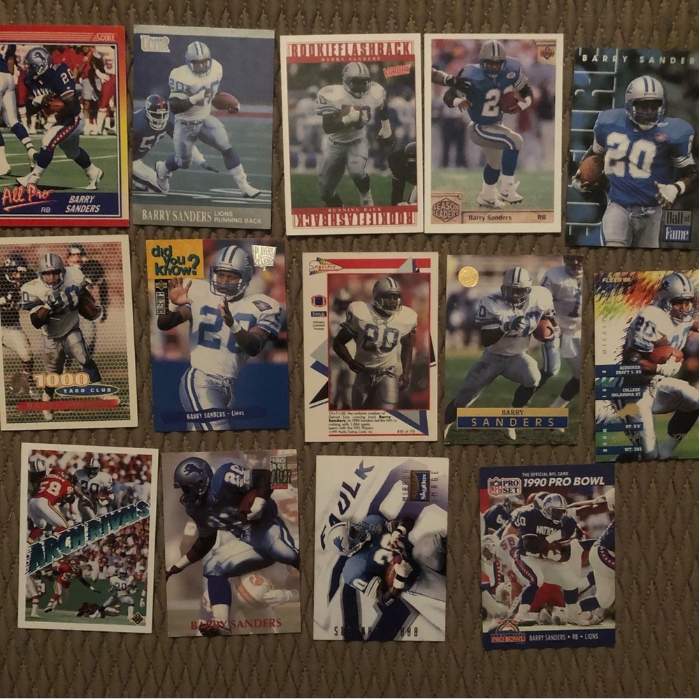 Barry Sanders football cards